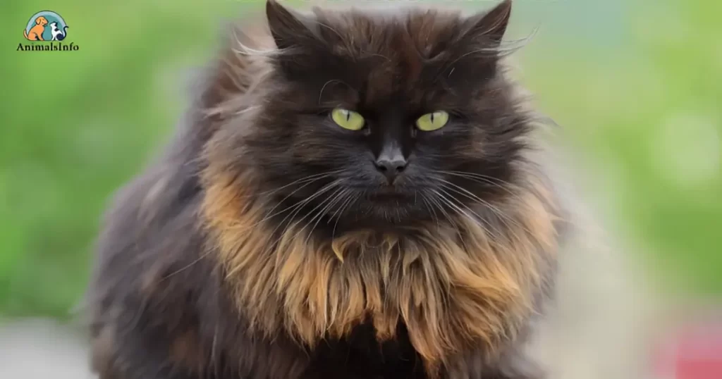 black smoke maine coon cat

