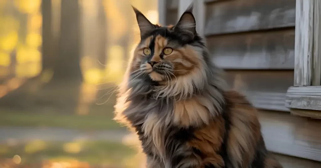 Tortoiseshell Maine Coon Cat