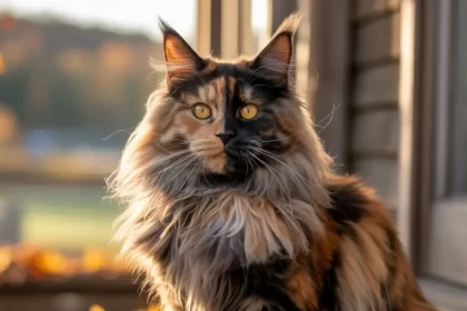 Tortoiseshell Maine Coon Cat