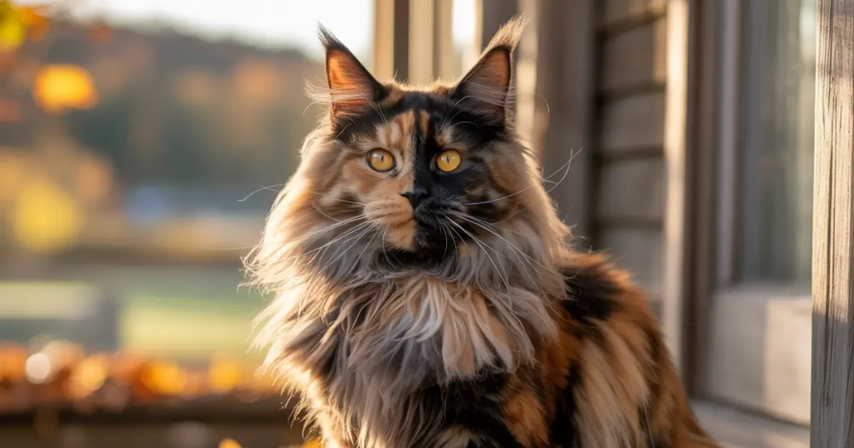 Tortoiseshell Maine Coon Cat