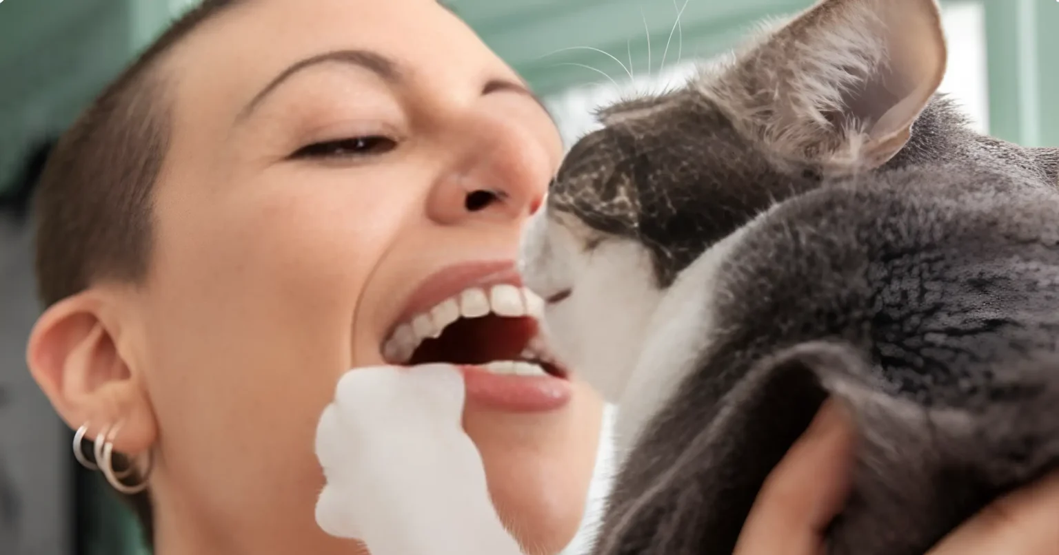 why does my cat lick my face