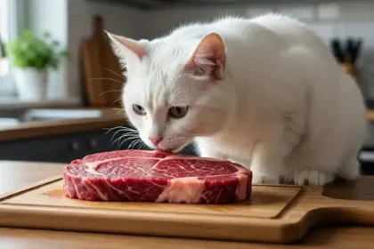 can cats eat raw steak