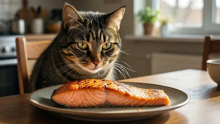 can cats eat cooked salmon