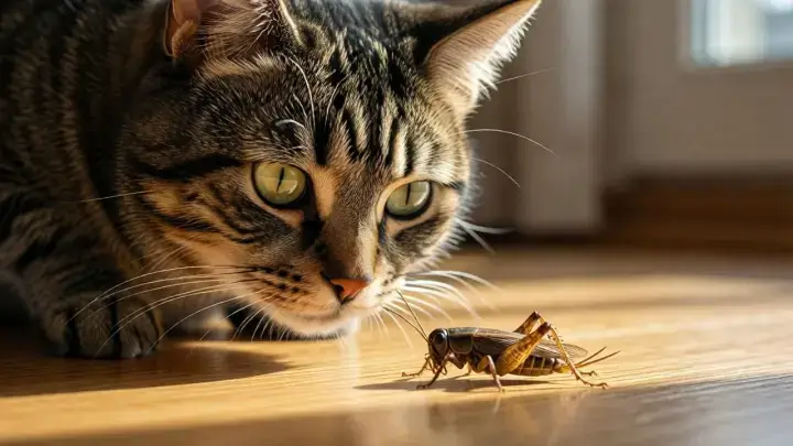 can cats eat crickets