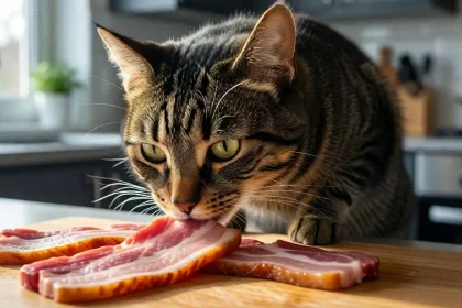 can cats eat raw bacon